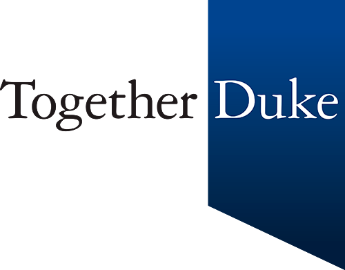 A graphic that reads Together Duke